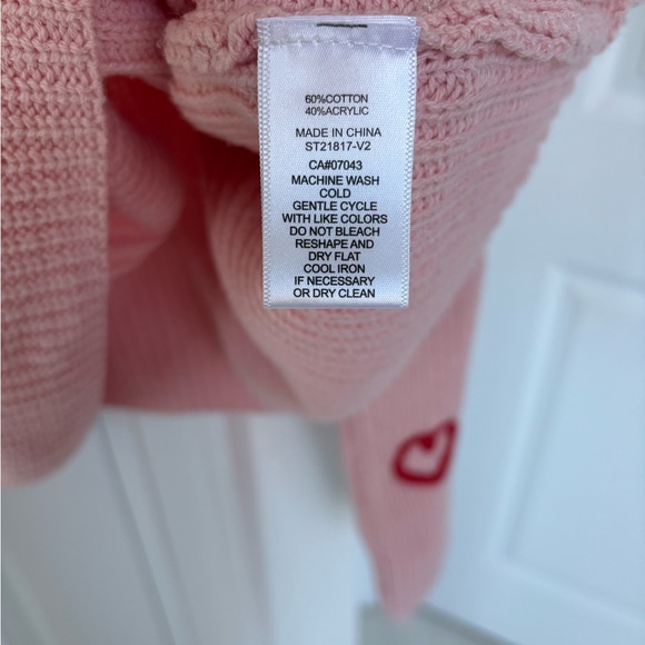 Pink I Love Me Sweater knit yarn oversized cute small - Picture 6 of 7